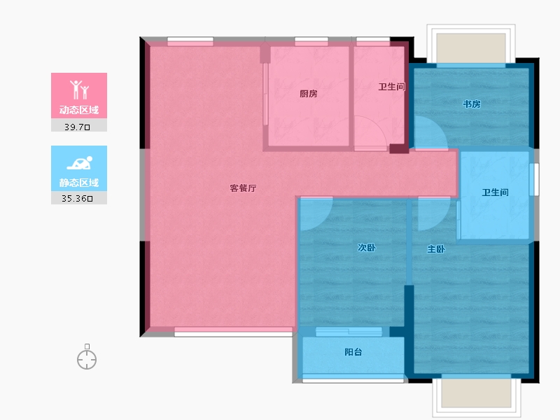 福建省-厦门市-融信厦门世纪-67.20-户型库-动静分区