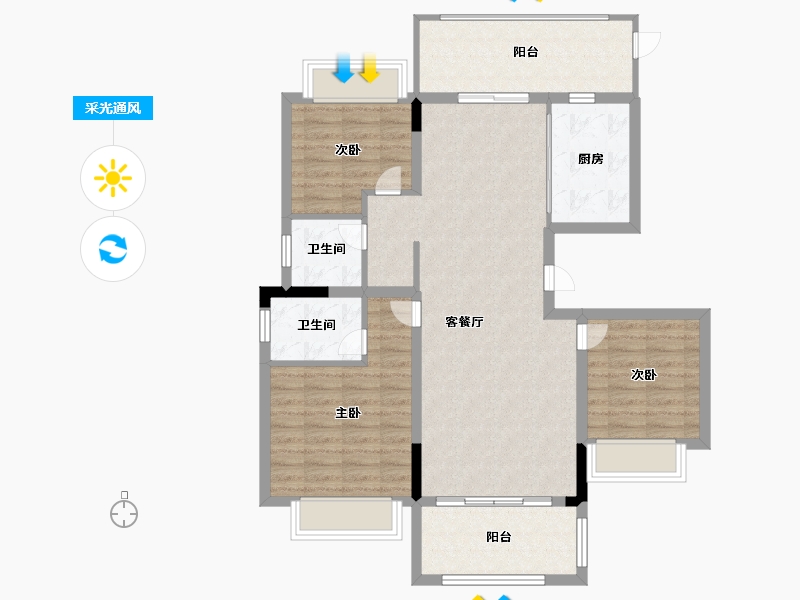 河南省-信阳市-半山学府-98.99-户型库-采光通风