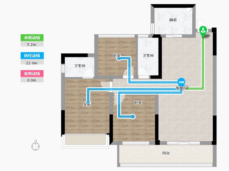 四川省-宜宾市-恒润安宁府-87.84-户型库-动静线