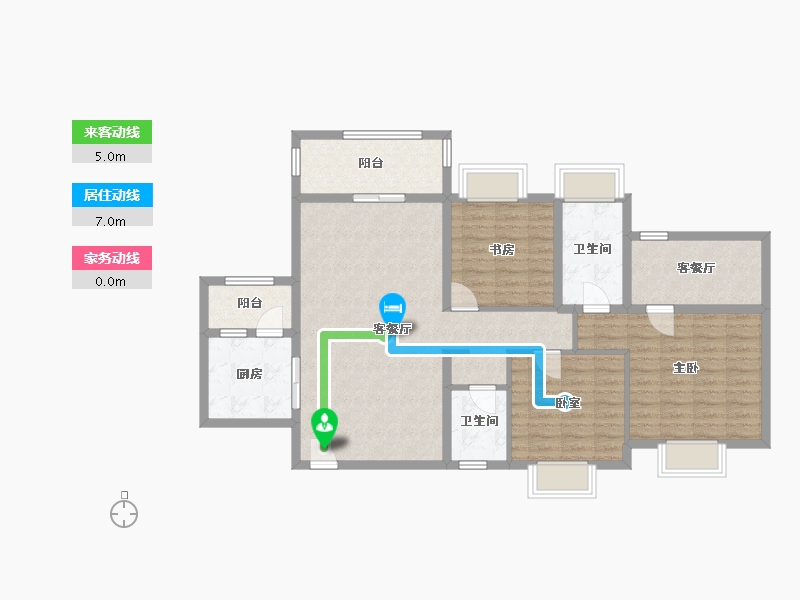 广东省-深圳市-观山瑞苑-105.00-户型库-动静线