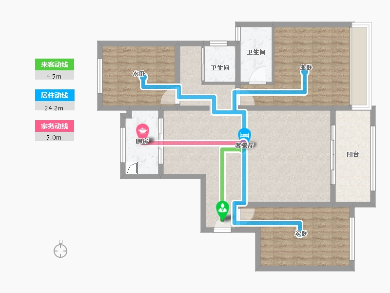 河南省-安阳市-泰和府商住小区-105.00-户型库-动静线