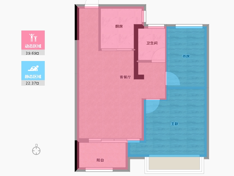 浙江省-嘉兴市-鸿栩·蔚蓝海岸府-55.20-户型库-动静分区