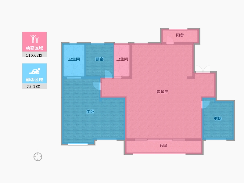 黑龙江省-哈尔滨市-江御府-168.32-户型库-动静分区