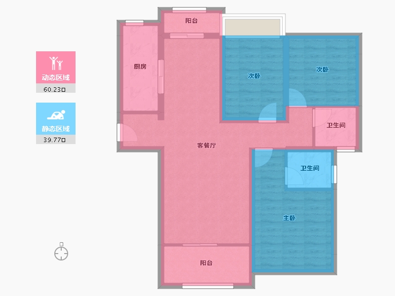 广东省-珠海市-家和城-88.76-户型库-动静分区