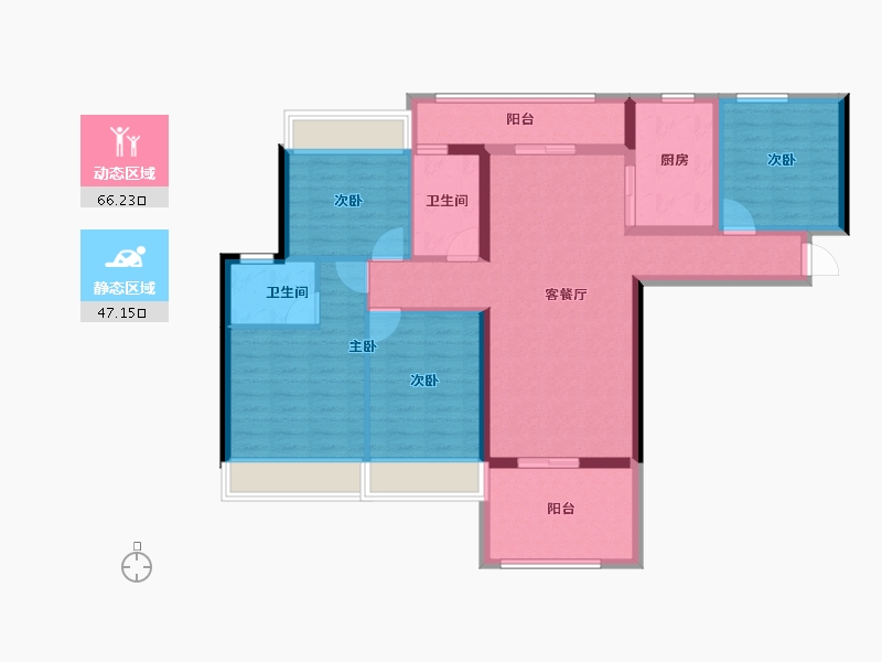 广东省-湛江市-聚祥花园-84.25-户型库-动静分区