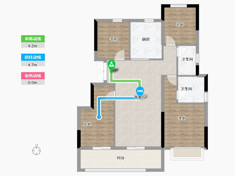 浙江省-宁波市-荣安柳岸风荷-94.49-户型库-动静线