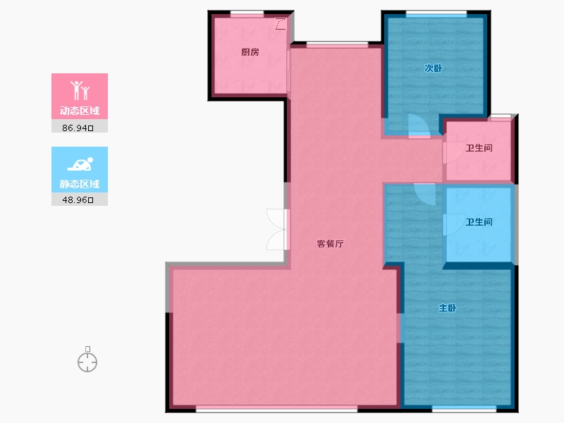 内蒙古自治区-呼伦贝尔市-东山星晨-124.00-户型库-动静分区