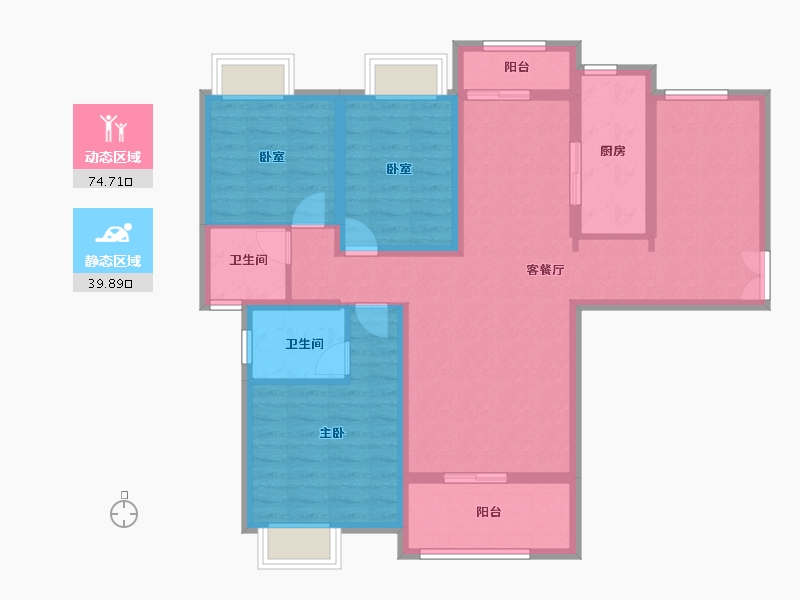 广东省-珠海市-家和城-101.64-户型库-动静分区