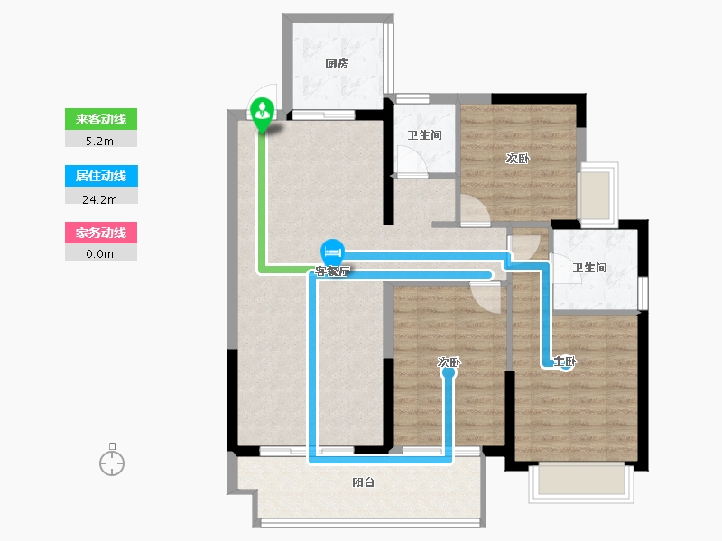 湖南省-长沙市-平吉上府-97.67-户型库-动静线