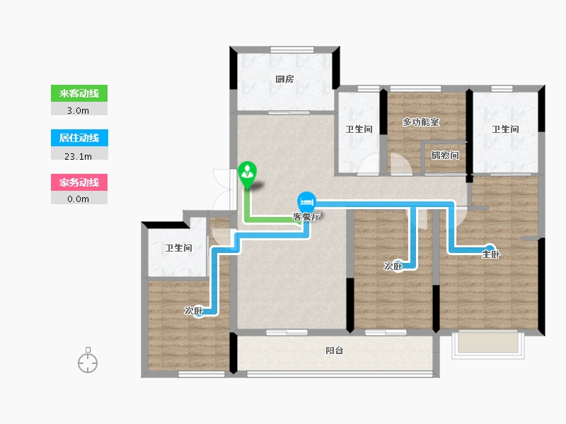 浙江省-宁波市-荣安柳岸风荷-118.09-户型库-动静线