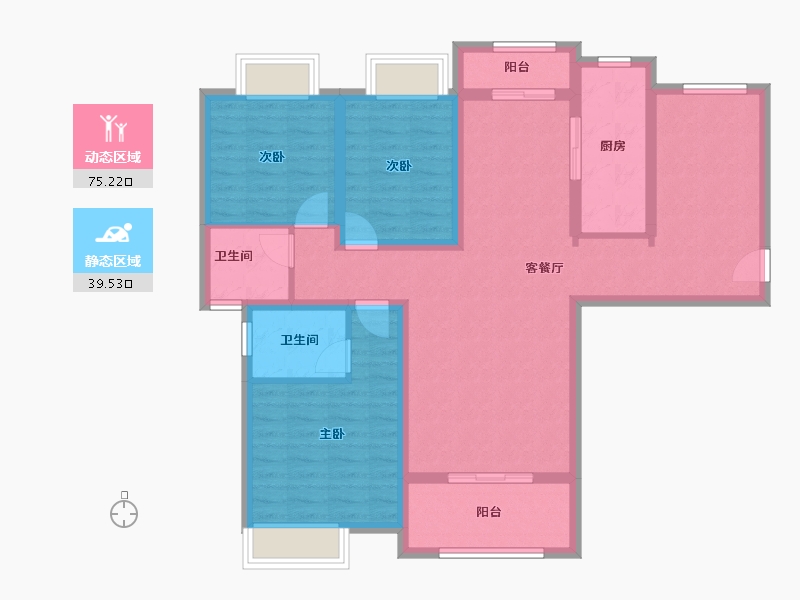 广东省-珠海市-家和城-101.78-户型库-动静分区