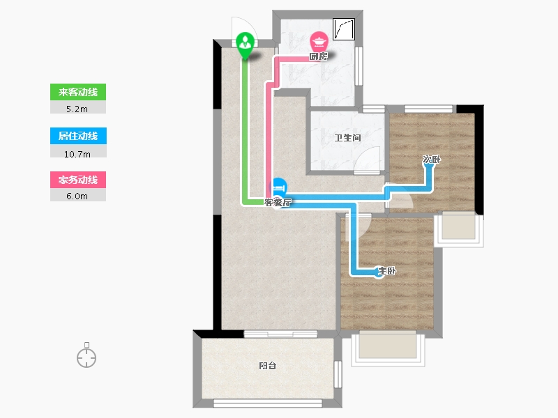 福建省-宁德市-新榕•金溪樾府-60.00-户型库-动静线