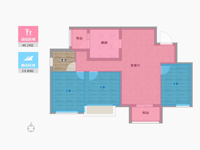 四川省-成都市-天悦世家-71.02-户型库-动静分区