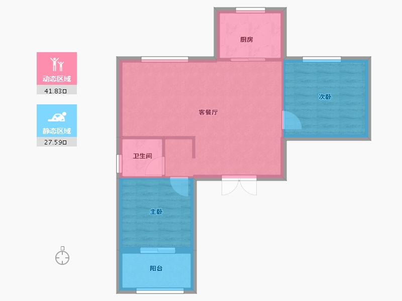 北京-北京市-住总兴创·如遇-62.84-户型库-动静分区