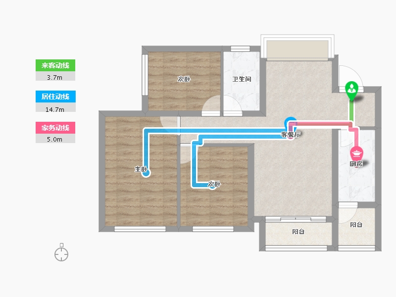 四川省-成都市-天悦世家-71.79-户型库-动静线