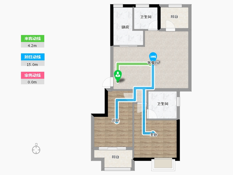 浙江省-宁波市-笙花府-77.49-户型库-动静线