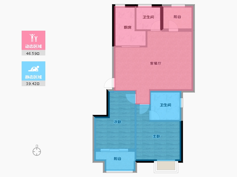 浙江省-宁波市-笙花府-77.49-户型库-动静分区