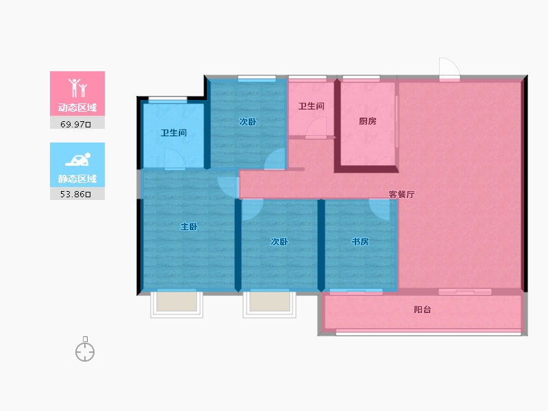 江苏省-南京市-金基雅玥-111.97-户型库-动静分区