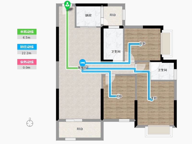 广西壮族自治区-河池市-大化恒刚天誉华府-96.31-户型库-动静线