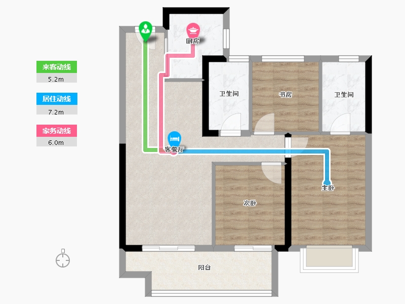 河南省-郑州市-正弘铂悦-78.86-户型库-动静线