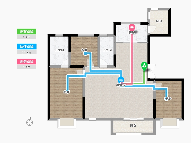 黑龙江省-哈尔滨市-江御府-114.63-户型库-动静线