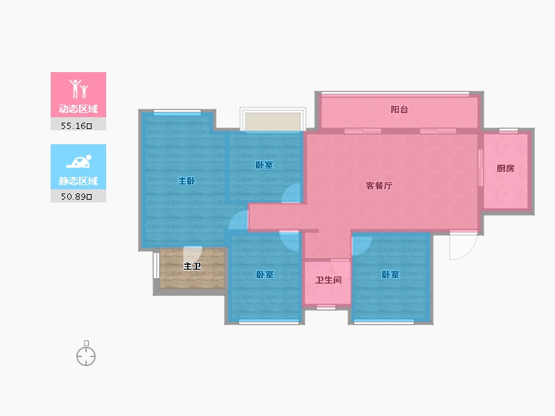 四川省-成都市-天悦世家-99.80-户型库-动静分区