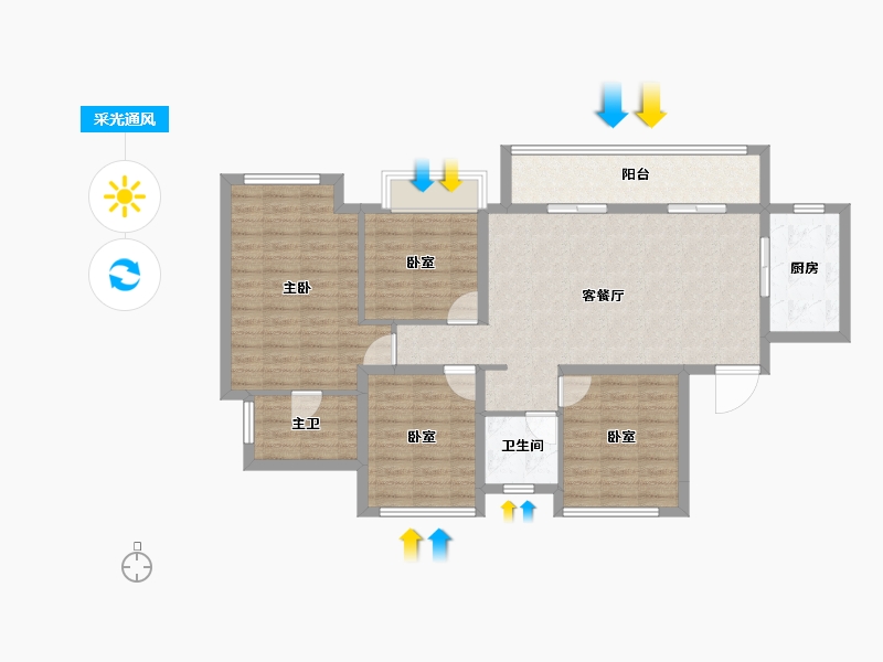 四川省-成都市-天悦世家-99.80-户型库-采光通风