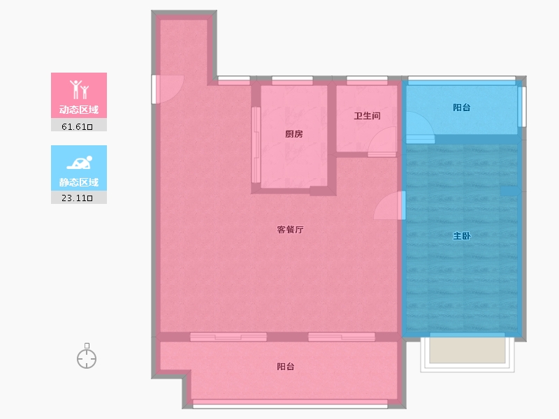 安徽省-合肥市-中南宸悦-76.00-户型库-动静分区