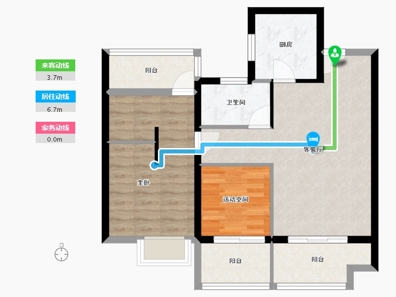 安徽省-合肥市-中南宸悦-69.60-户型库-动静线