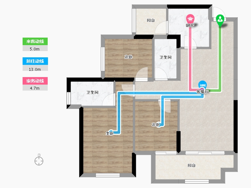 广西壮族自治区-玉林市-玉林绿地城-83.10-户型库-动静线