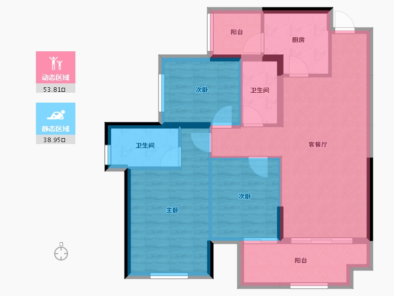 广西壮族自治区-玉林市-玉林绿地城-83.10-户型库-动静分区