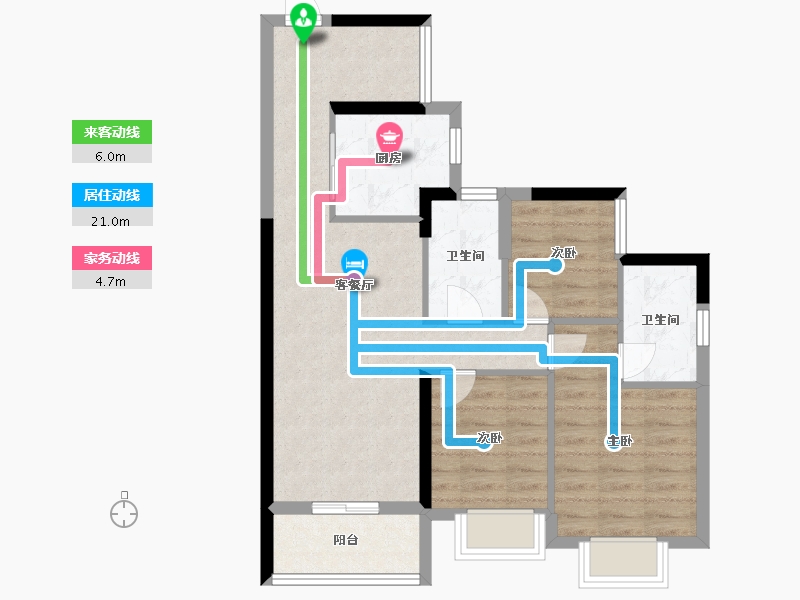 广东省-广州市-中建鄂旅投岭南悦府-71.00-户型库-动静线