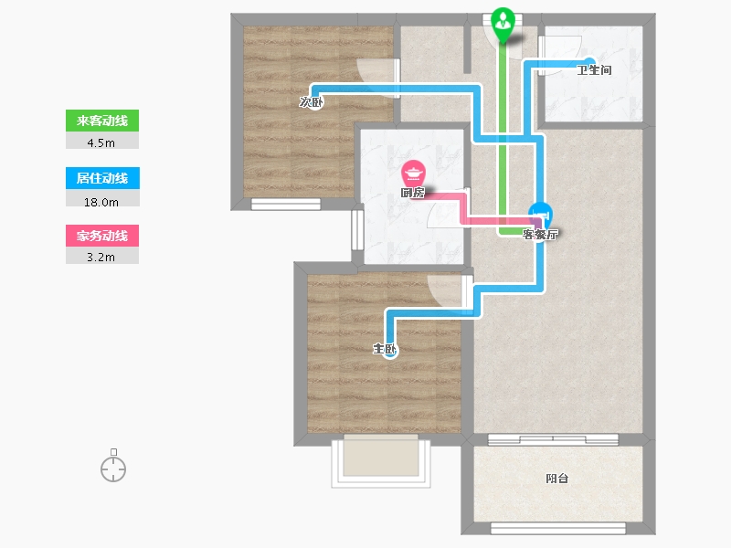 北京-北京市-住总兴创·如遇-61.68-户型库-动静线