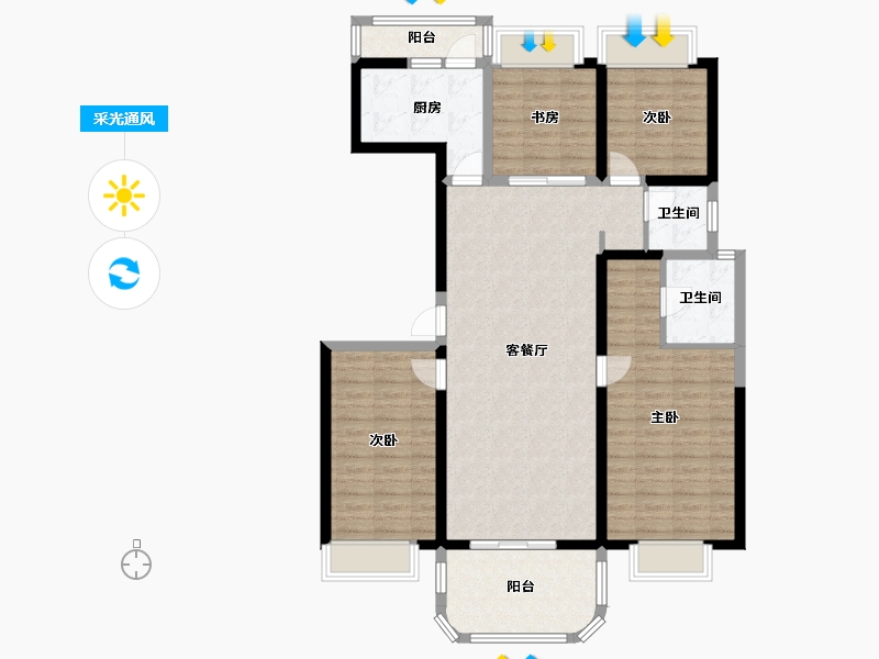 云南省-玉溪市-宁海盛景-114.37-户型库-采光通风