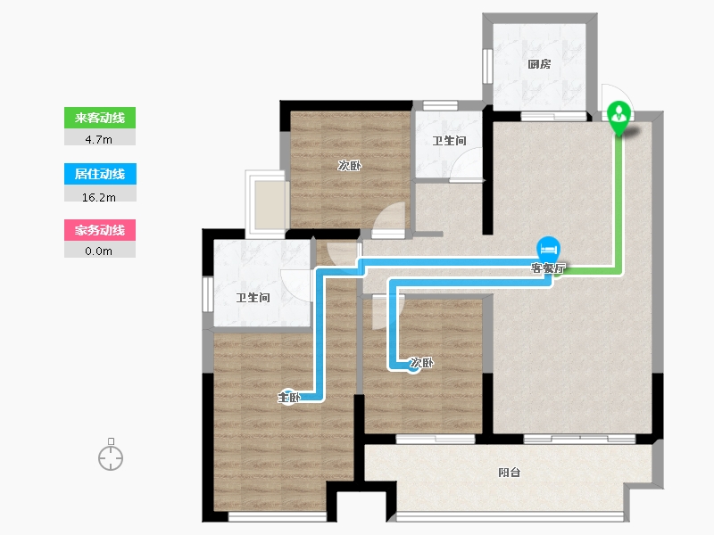 湖南省-长沙市-平吉上府-94.77-户型库-动静线