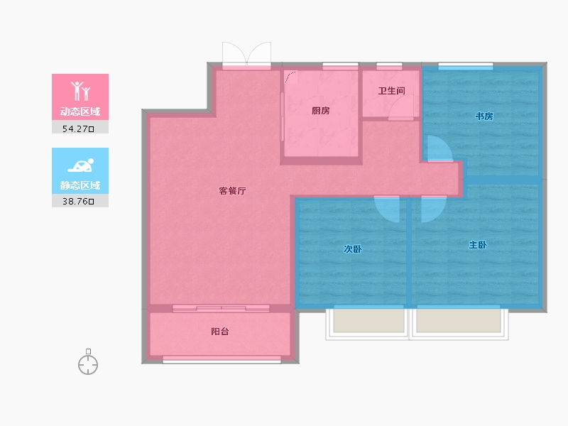 河南省-周口市-博德世纪广场-84.00-户型库-动静分区