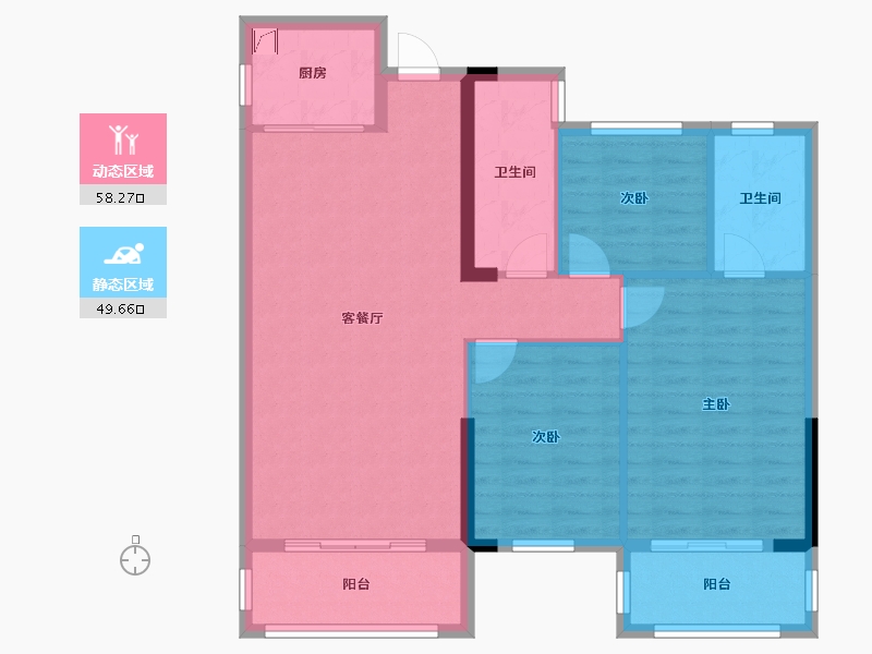 河南省-驻马店市-锦尚名城-98.00-户型库-动静分区