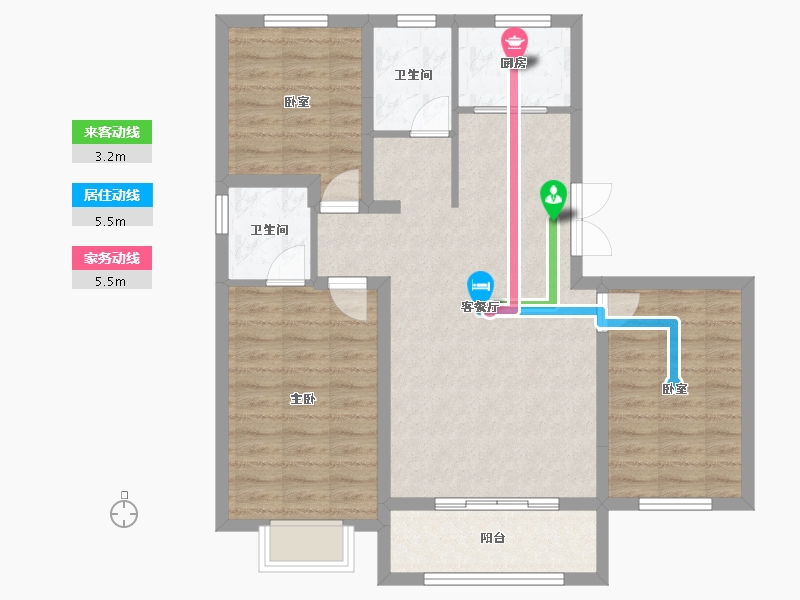 黑龙江省-哈尔滨市-江御府-87.13-户型库-动静线