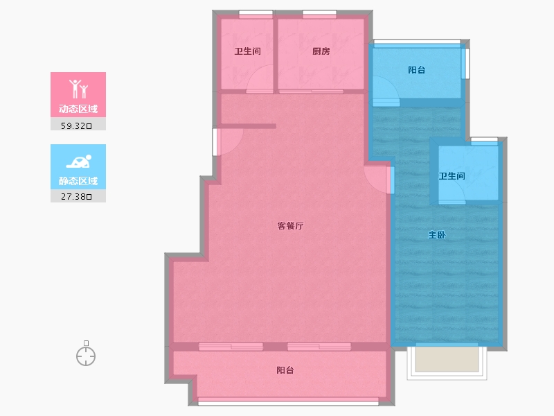 安徽省-合肥市-中南宸悦-77.60-户型库-动静分区