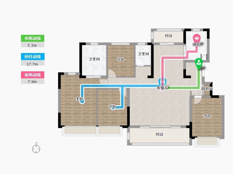 四川省-成都市-华润置地时代之城-136.51-户型库-动静线