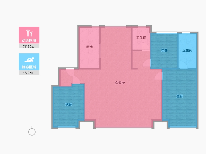 天津-天津市-保利时代-110.00-户型库-动静分区