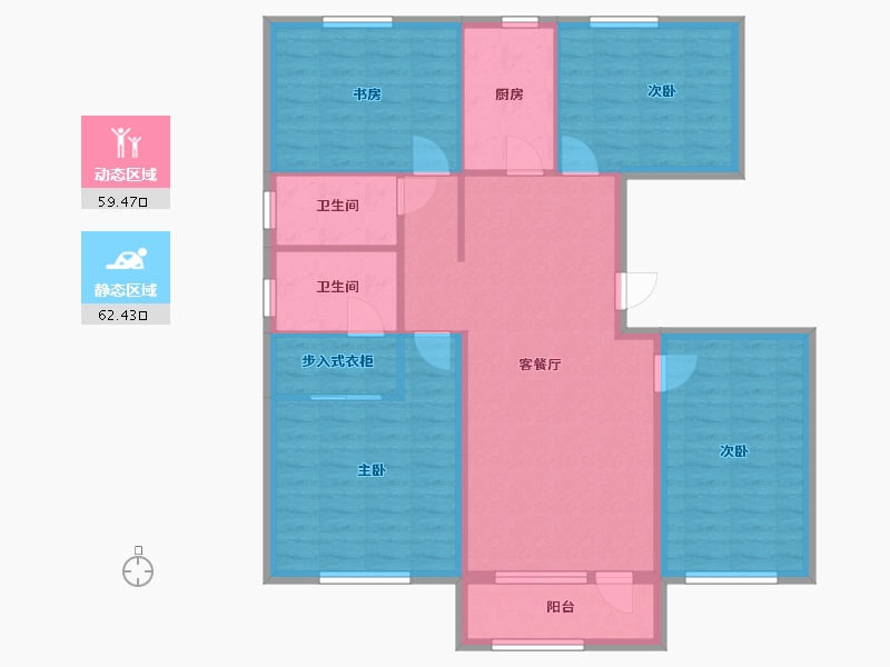 山东省-烟台市-鑫发小区-111.00-户型库-动静分区