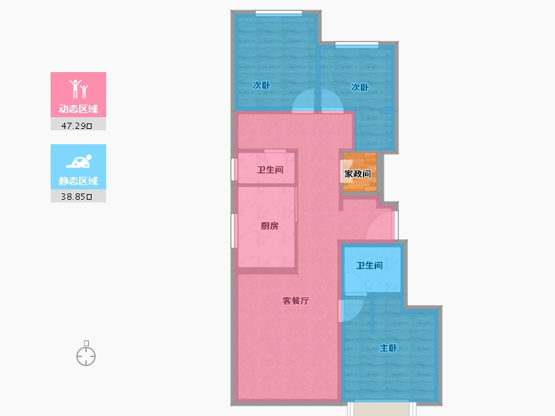 北京-北京市-中铁兴创逸境-78.40-户型库-动静分区