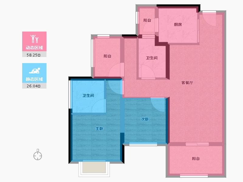 广东省-河源市-河源雅居乐美的源著-74.12-户型库-动静分区