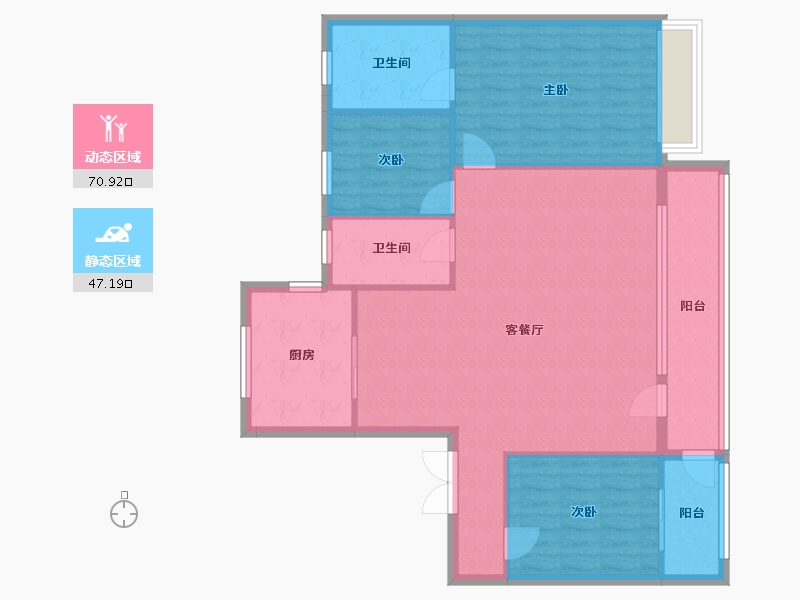 山东省-淄博市-金鼎盛湖壹号-120.00-户型库-动静分区