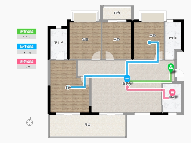 湖南省-长沙市-平吉上府-115.77-户型库-动静线