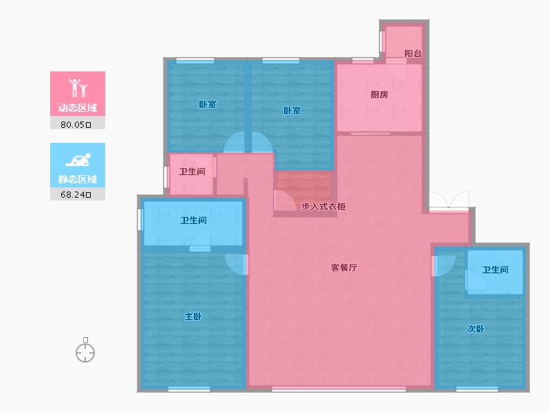 天津-天津市-阳光城和平101-133.64-户型库-动静分区