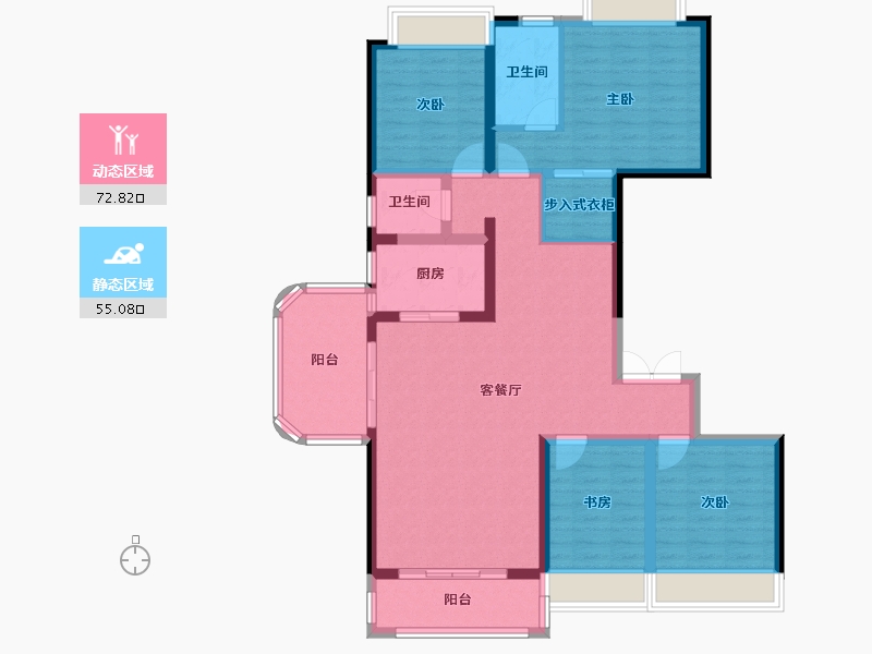 云南省-玉溪市-宁海盛景-114.34-户型库-动静分区