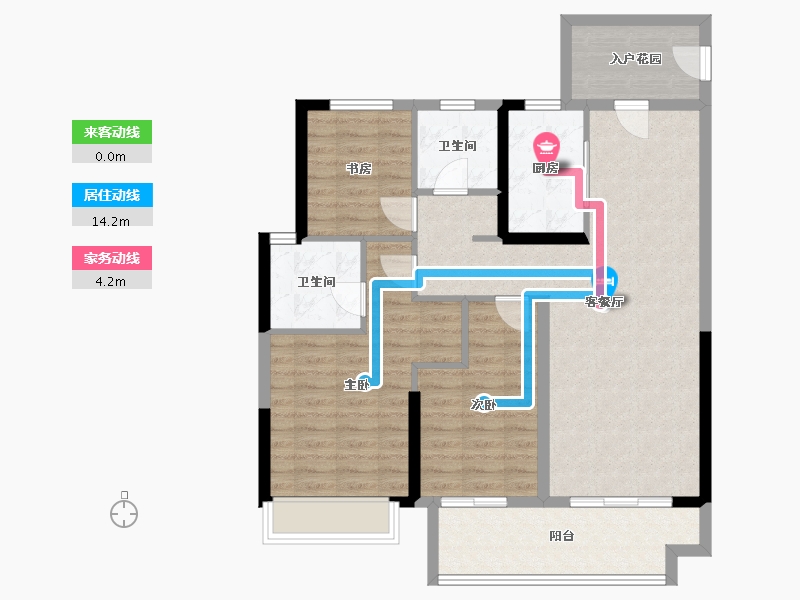 河南省-郑州市-正弘铂悦-95.86-户型库-动静线