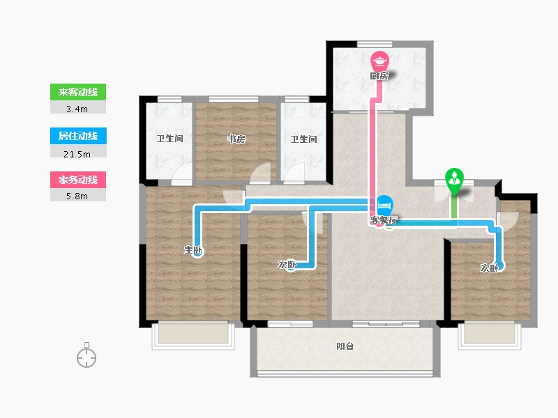 河南省-郑州市-正弘铂悦-114.40-户型库-动静线